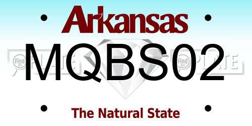 MQBS02 Arkansas License Plate
