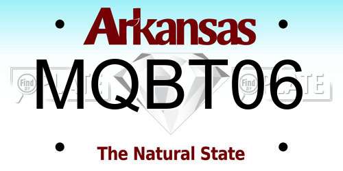 MQBT06 Arkansas License Plate