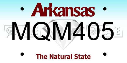 MQM405 Arkansas License Plate