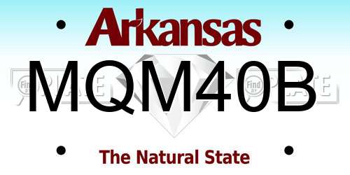 MQM40B Arkansas License Plate