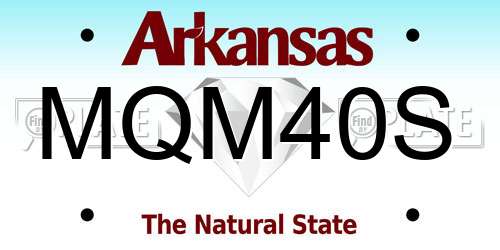 MQM40S Arkansas License Plate