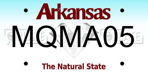 MQMA05 Arkansas License Plate