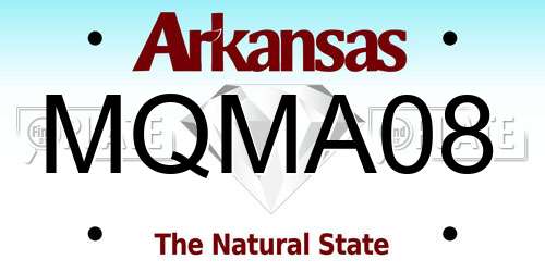 MQMA08 Arkansas License Plate