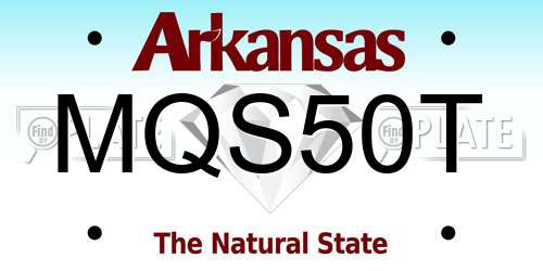 MQS50T Arkansas License Plate