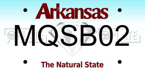 MQSB02 Arkansas License Plate
