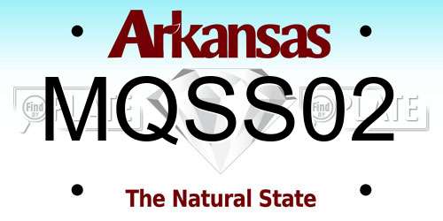 MQSS02 Arkansas License Plate