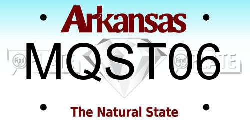 MQST06 Arkansas License Plate