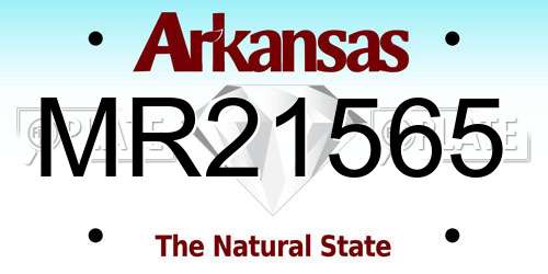 MR21565 Arkansas License Plate