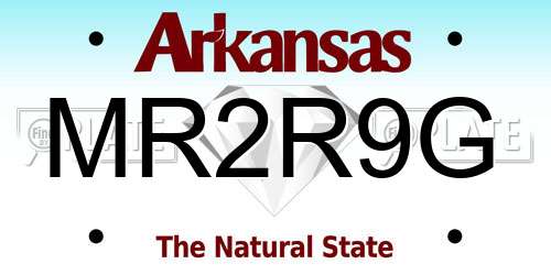 MR2R9G Arkansas License Plate