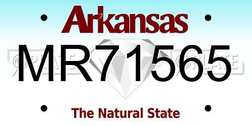 MR71565 Arkansas License Plate