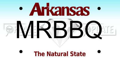 MRBBQ Arkansas License Plate