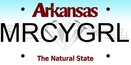 MRCYGRL Arkansas License Plate