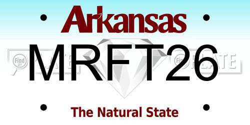 MRFT26 Arkansas License Plate
