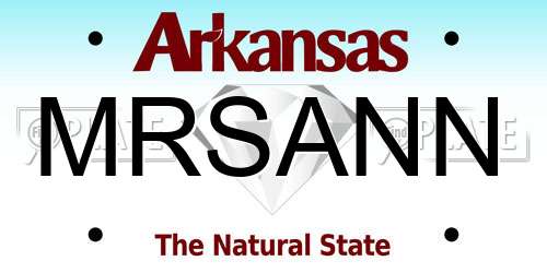 MRSANN Arkansas License Plate