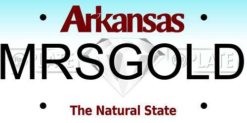 MRSGOLD Arkansas License Plate