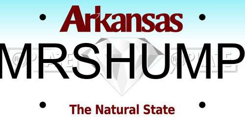 MRSHUMP Arkansas License Plate
