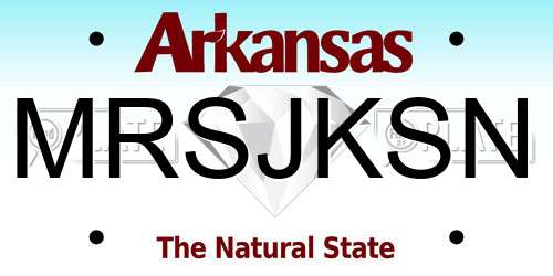 MRSJKSN Arkansas License Plate