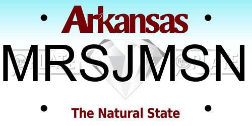 MRSJMSN Arkansas License Plate