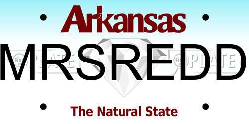 MRSREDD Arkansas License Plate