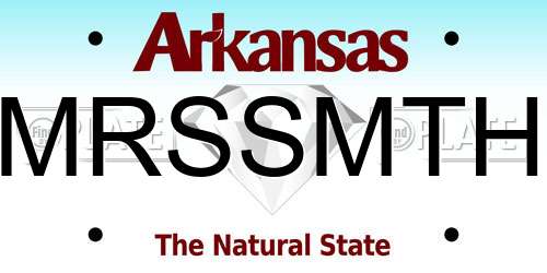 MRSSMTH Arkansas License Plate