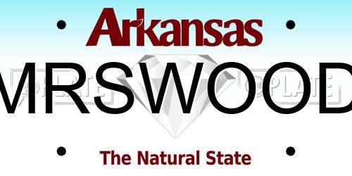 MRSWOOD Arkansas License Plate