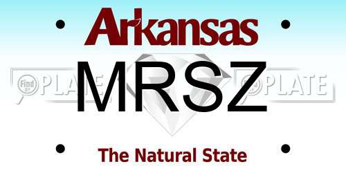 MRSZ Arkansas License Plate