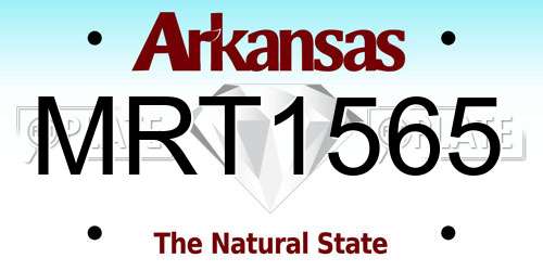 MRT1565 Arkansas License Plate