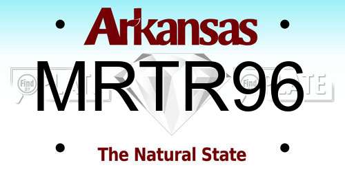 MRTR96 Arkansas License Plate