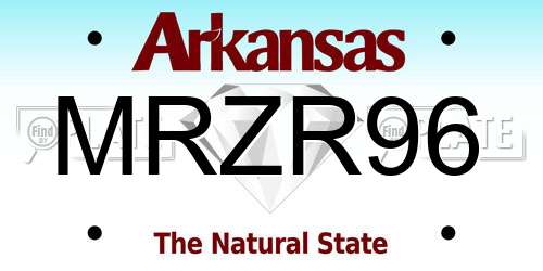 MRZR96 Arkansas License Plate