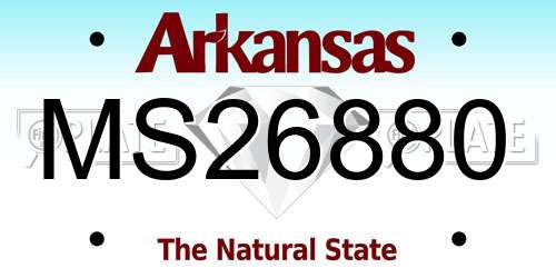 MS26880 Arkansas License Plate