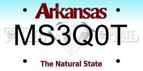 MS3Q0T Arkansas License Plate