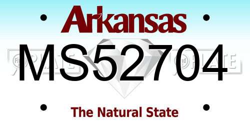 MS52704 Arkansas License Plate