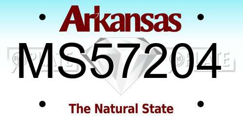 MS57204 Arkansas License Plate
