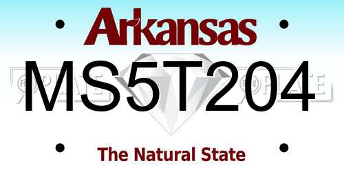 MS5T204 Arkansas License Plate