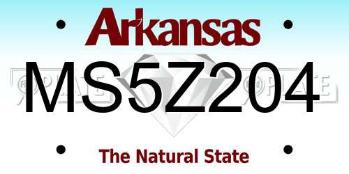 MS5Z204 Arkansas License Plate