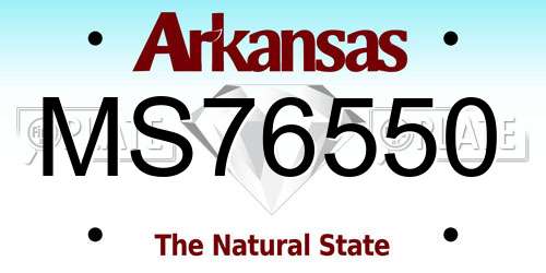 MS76550 Arkansas License Plate