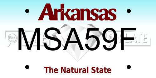 MSA59F Arkansas License Plate