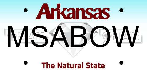 MSABOW Arkansas License Plate