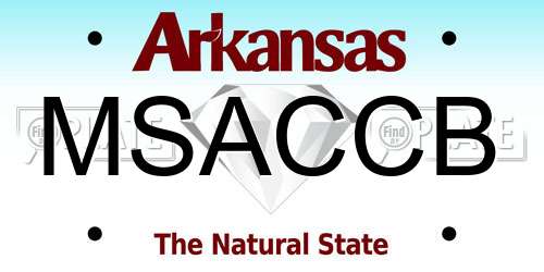 MSACCB Arkansas License Plate