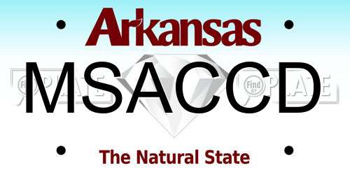 MSACCD Arkansas License Plate