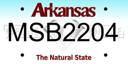 MSB2204 Arkansas License Plate