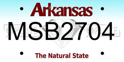 MSB2704 Arkansas License Plate