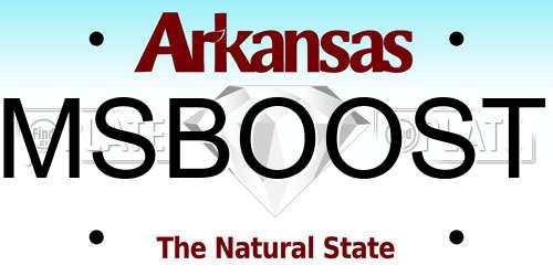 MSBOOST Arkansas License Plate