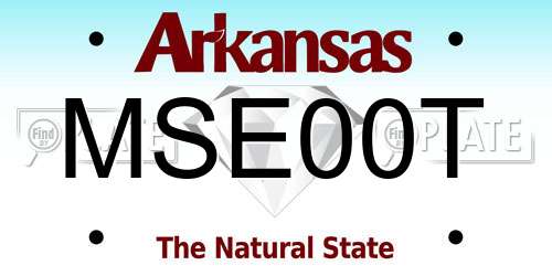 MSE00T Arkansas License Plate