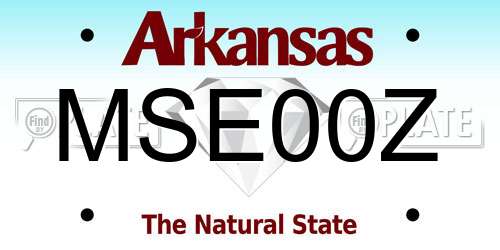 MSE00Z Arkansas License Plate