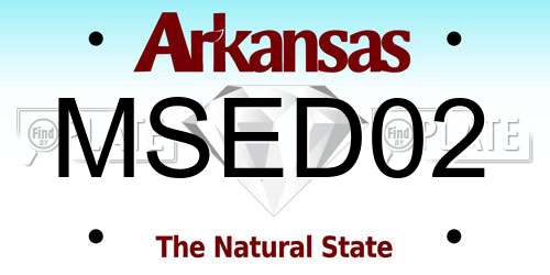 MSED02 Arkansas License Plate