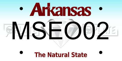 MSEO02 Arkansas License Plate