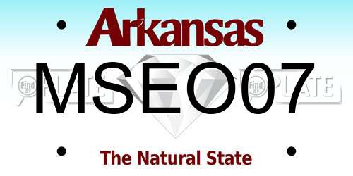 MSEO07 Arkansas License Plate