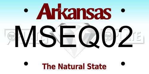 MSEQ02 Arkansas License Plate