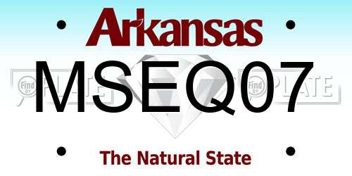 MSEQ07 Arkansas License Plate